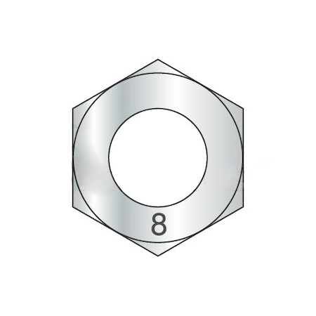 Newport Fasteners Hex Nut, M20-2.5, Stainless Steel, Not Graded, Plain, 16 mm Ht, 150 PK 974663
